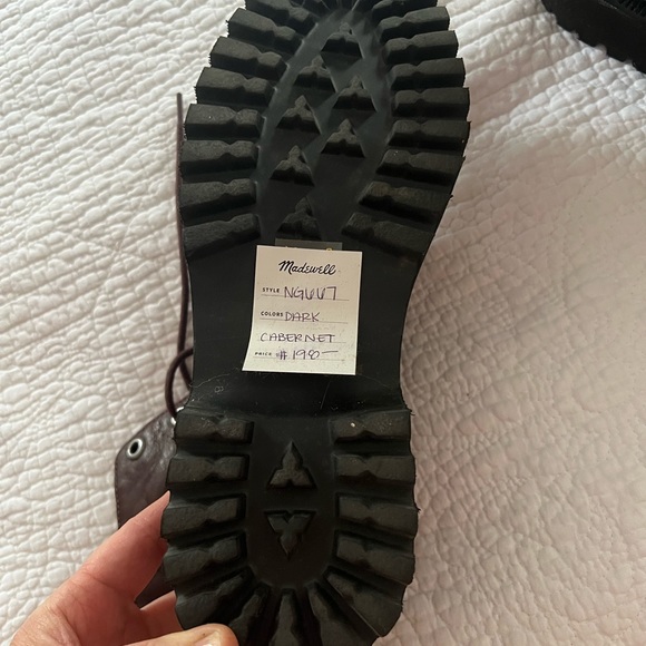 Madewell Dark Cabernet Chunky Boots - Picture 5 of 7